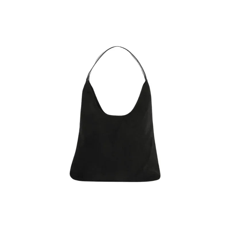 Puff Suede Shoulder Bag