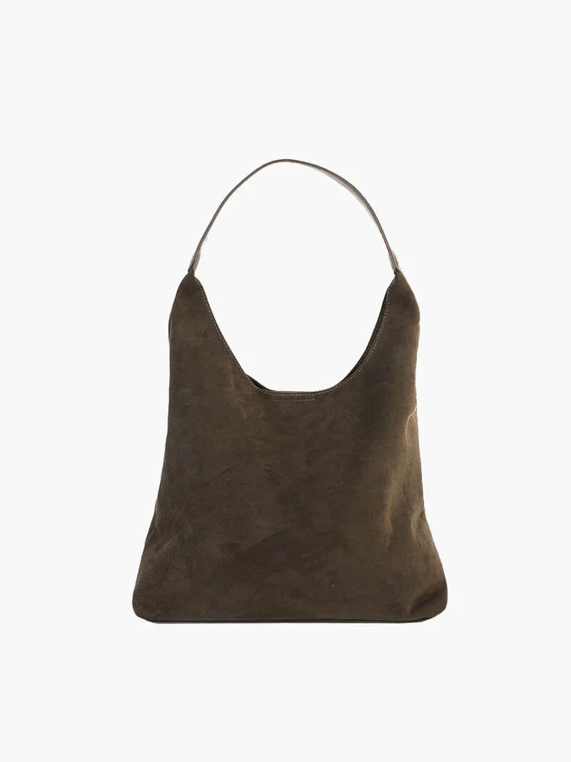 Puff Suede Shoulder Bag