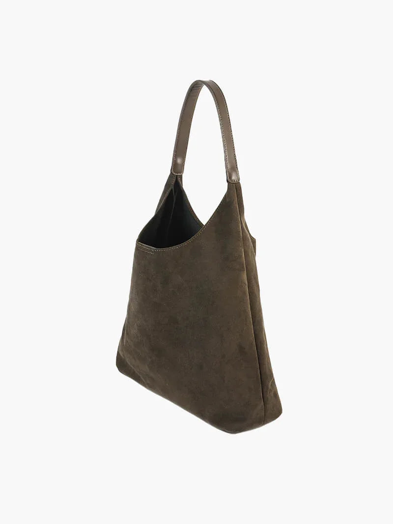 Puff Suede Shoulder Bag