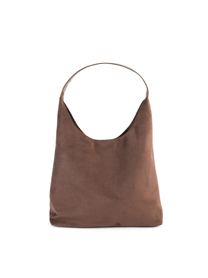 Puff Suede Shoulder Bag