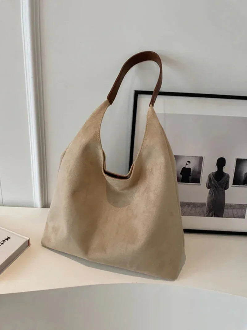 Puff Suede Shoulder Bag