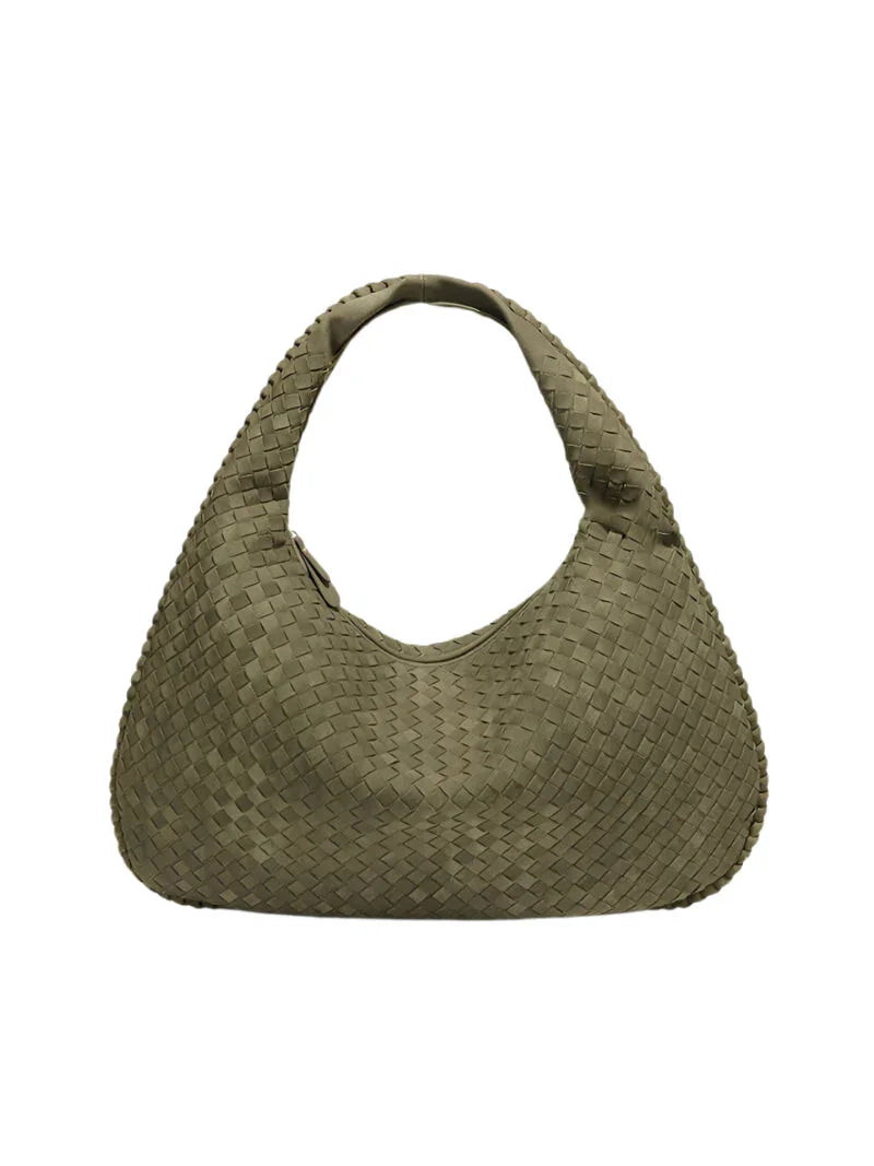Lotus Suede Shoulder Bag