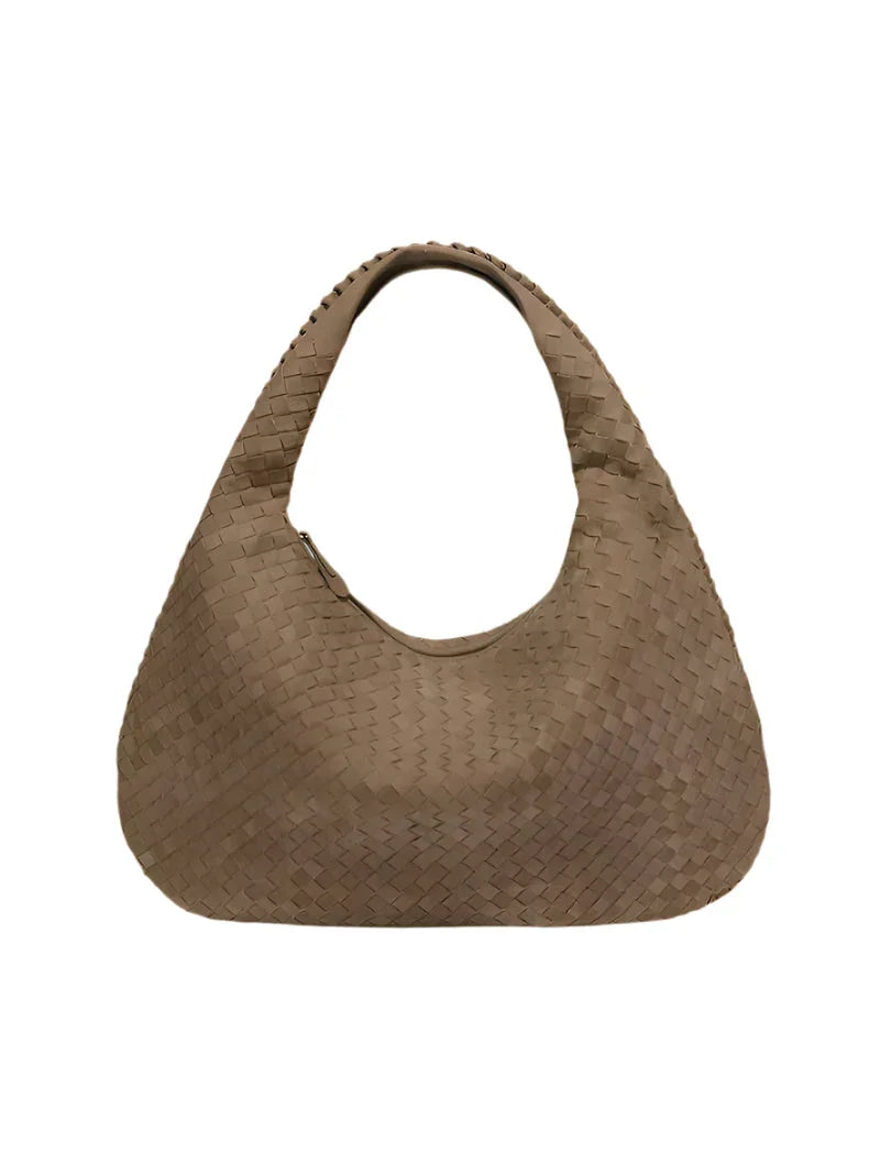 Lotus Suede Shoulder Bag
