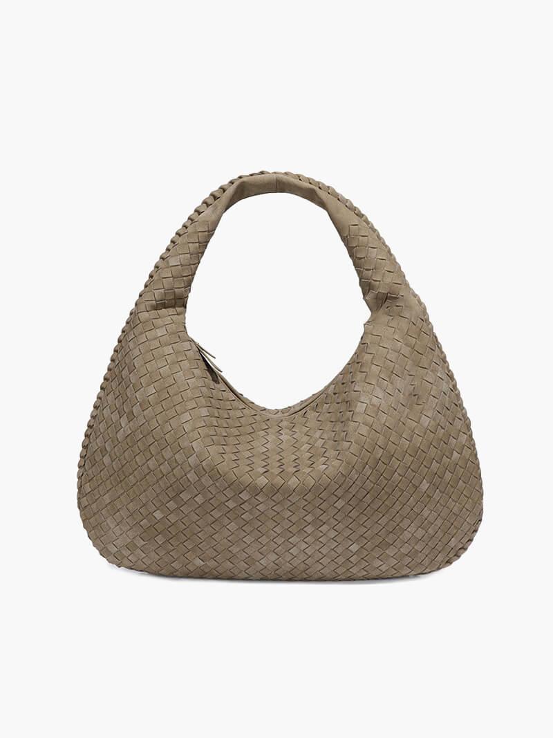 Lotus Suede Shoulder Bag